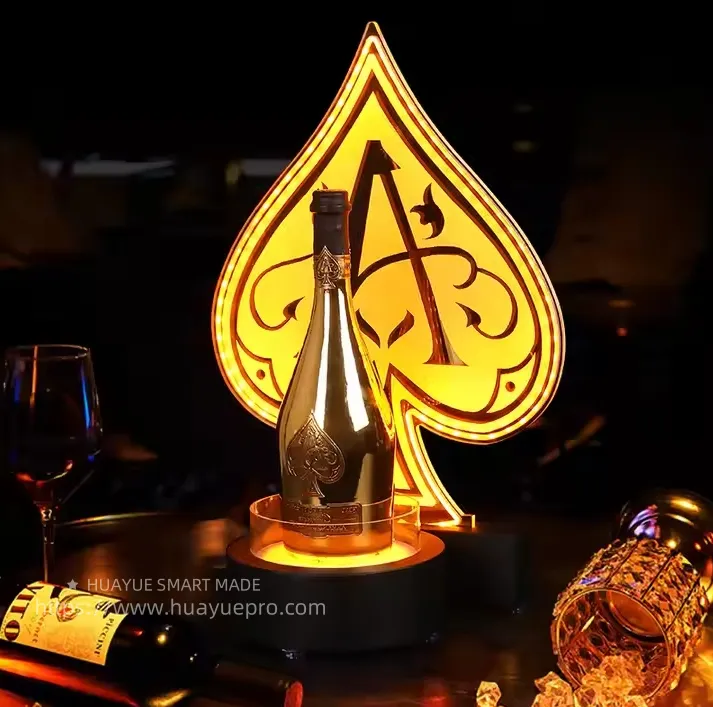 Wine bottle luminous display board