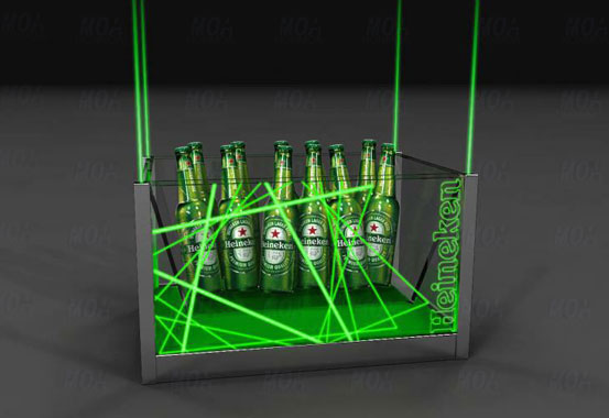 Acrylic lighted ice bucket