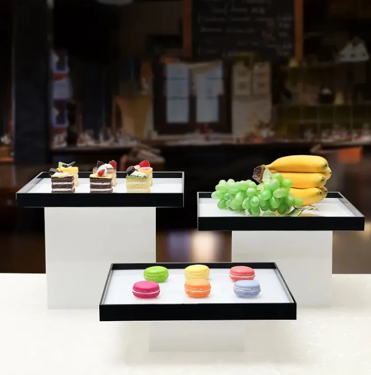 Acrylic Food Display Cube Dining Stand