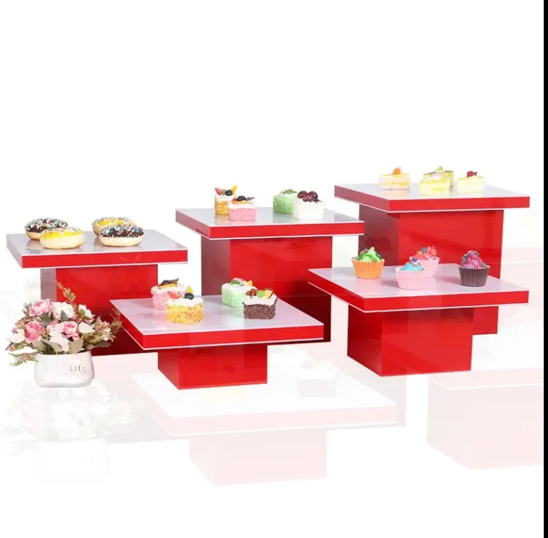 Acrylic Food Display Cube Dining Stand