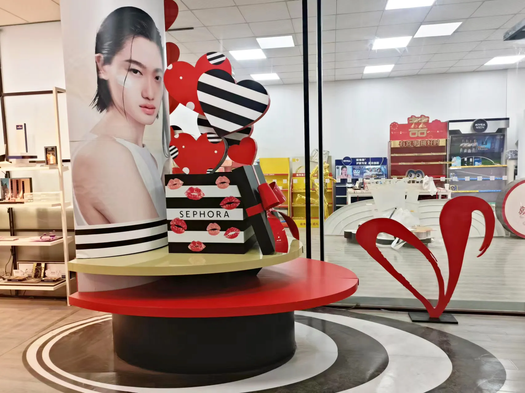 Commercial counter display props customization