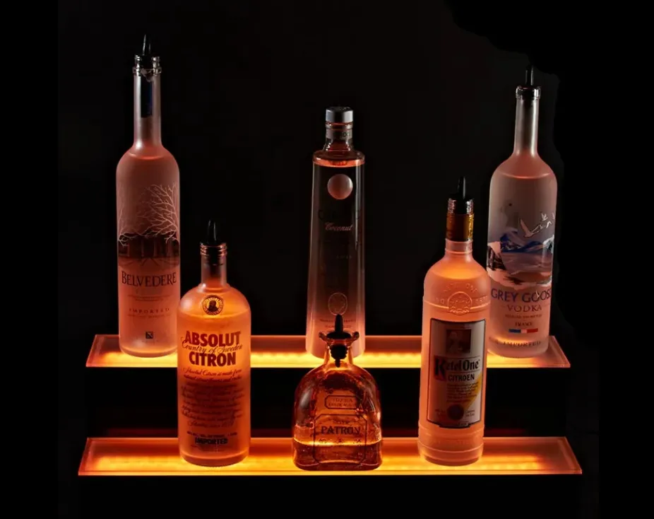 Acrylic Modern Custom Led Lighted Liquor Bottle 