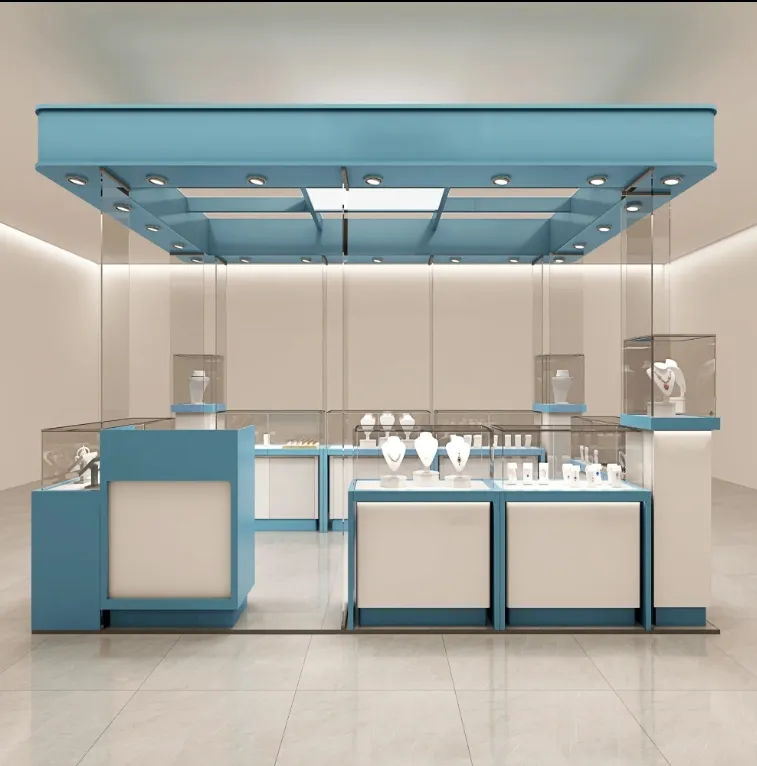 Customizable display cabinets for jewelry stores