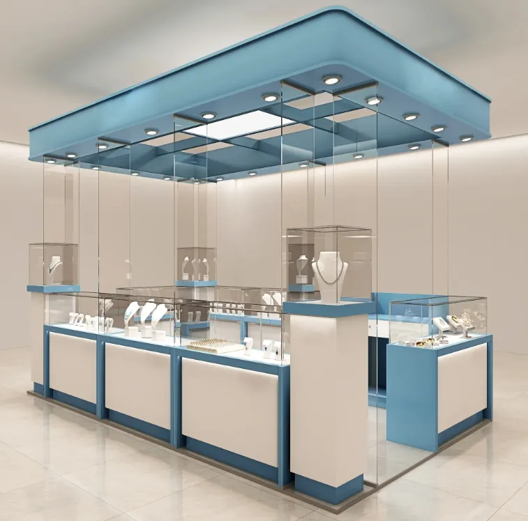Customizable display cabinets for jewelry stores
