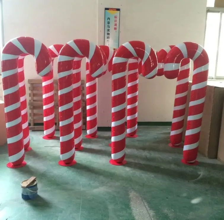 Life-Size Resin Giant Candy Cane and Ice Cream S