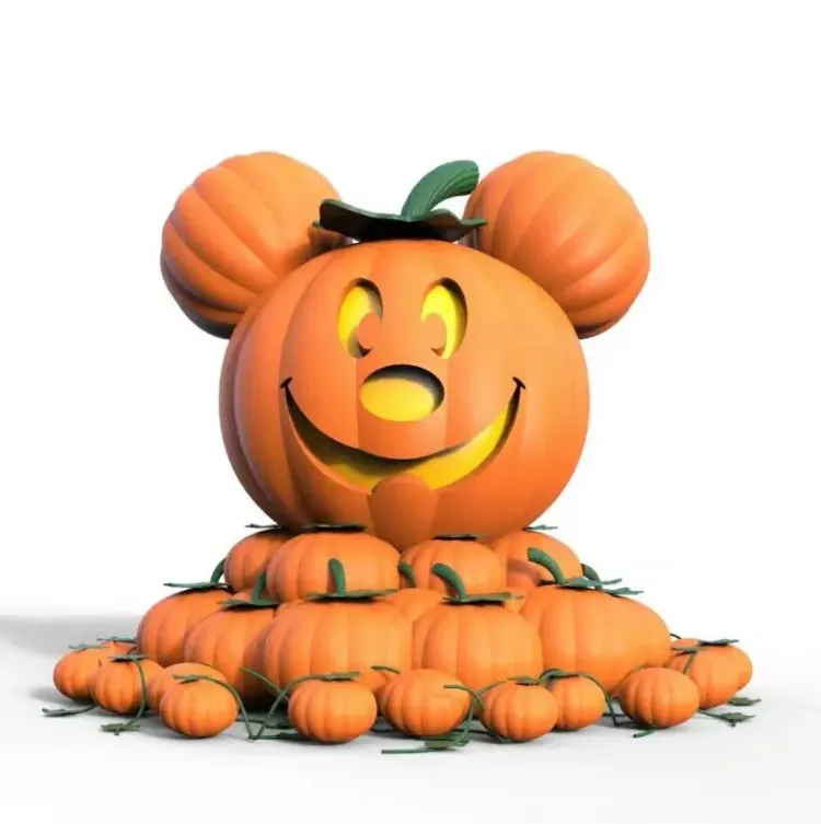 Customizable Complex Process Festive Sculptures Halloween Pumpkin Decoration Colored Art Fiberglass Festive Model Plate