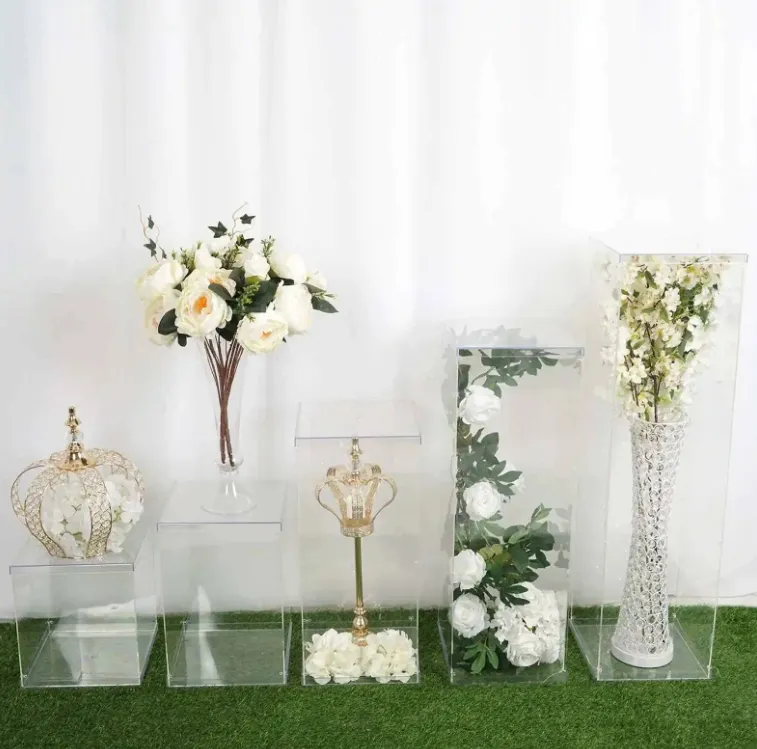 Custom Desktop Decorated Acrylic Display Racks Merchandise Placement Custom Transparent Acrylic Display Racks