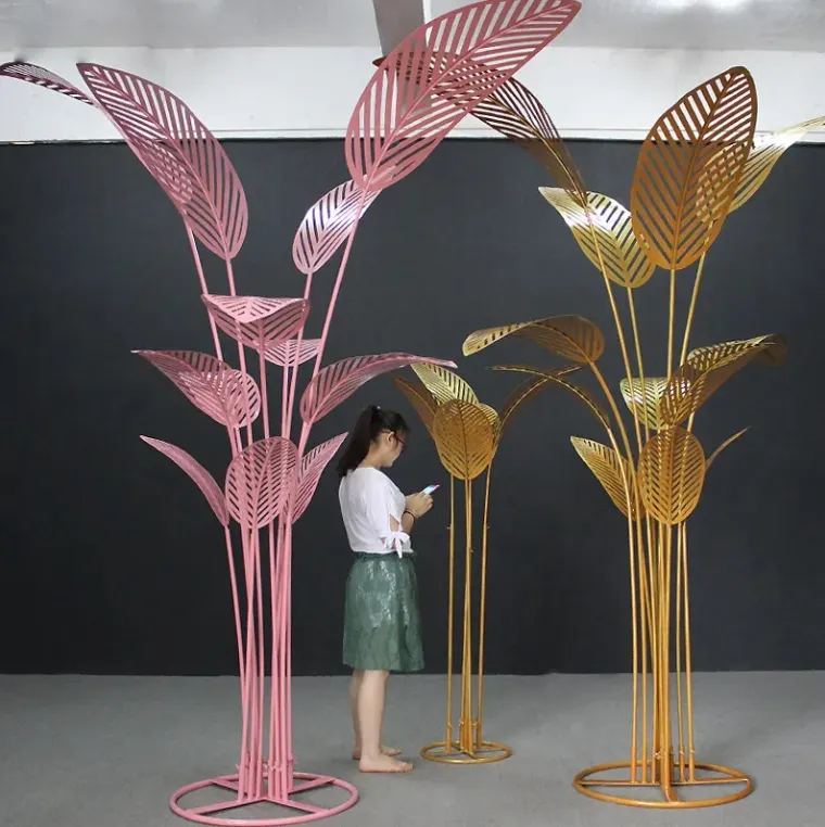 Display Racks Iron Banana Leaf Road Guide Wedding Props