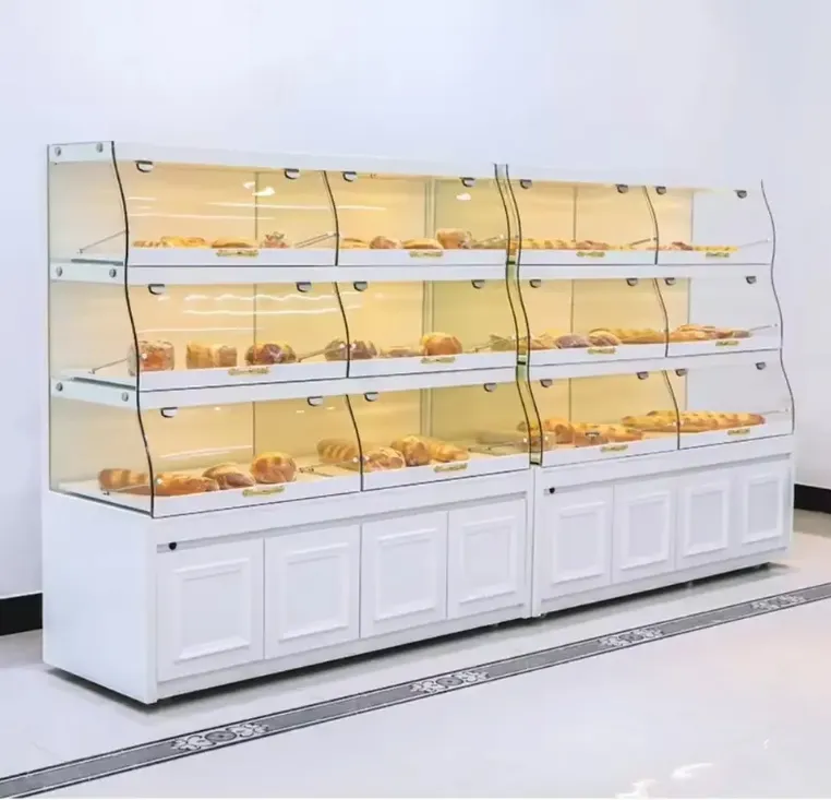 Cake Display Cabinet Bakery Iron Frame Bakery Furniture show